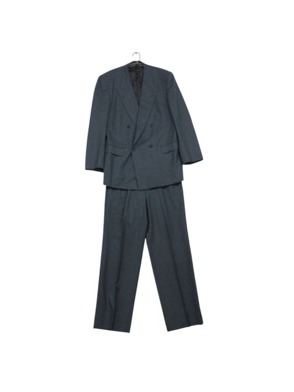 Dior Suits Set Double Breasted Double-pleat Pants Blue A6l